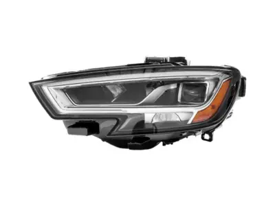 2017-2020 Audi A3 Driver Left Side Headlight LED Black Housing Clear Lens