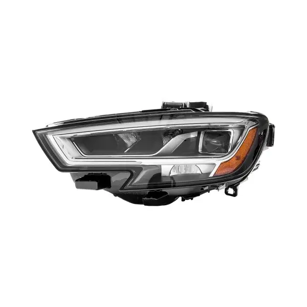 2017-2020 Audi A3 Driver Left Side Headlight LED Black Housing Clear Lens