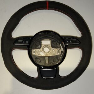 2016 AUDI A3 BLACK ALCANTARA LEATHER STEERING WHEEL FOR SALE