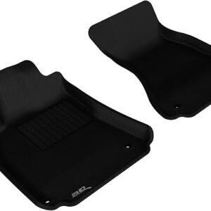3D MAXpider Custom Fit Kagu Floor Mat (Black) Compatible with Audi A4/S4 (B8) 2009-2016 / A5 (8T3/8F) 2008-2017 / S5 (8T3/8F) 2010-2017 - Front Row