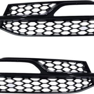 2013-2016 AUDI S3/A3 S-LINE FRONT BUMPER HONEYCOMB MESH GRILLE INSERTS | GLOSSY BLACK TRIM MATTE BLACK GRILLE
