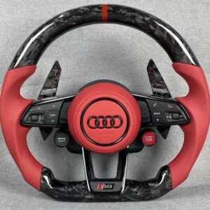 R8 RS TTS CARBON RED PERFORATED LEATHER AUDI STEERING WHEEL FOR SALE