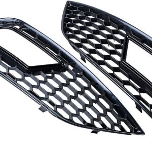 2012-2016 AUDI A4 B8.5 RS4 STYLE MESH HONEYCOMB FRONT LOWER FOG LIGHT GRILLE | LEFT & RIGHT BEZEL GRILL COVERS