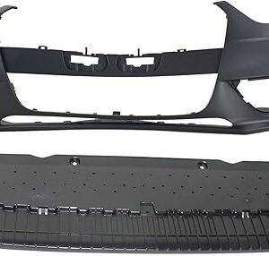Evan Fischer Front Bumper Cover Compatible with 2013-2016 Audi A4, A4 Quattro With Tow Hook Cover - AU1000190, AU1087100