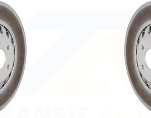 Genius Front Coated Disc Brake Rotors Pair Replacement For Audi Q7 Q8 A6 Quattro e-tron A8 A7 Sportback SQ5 KG-101793