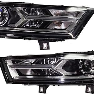 2017-2019 Audi Q7 Headlights replacement parts. Pair/Set for  , Right (Passenger) and Left (Driver), Lens and Housing, Xenon,