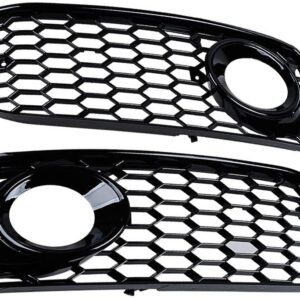 2008-2012 AUDI A5 S-LINE/S5 B8 RS5 FRONT BUMPER FOG LIGHT COVERS | LEFT & RIGHT MESH GRILLE UPGRADE