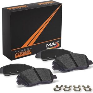 Max Advanced Brakes Front Brake Pad for 2017 2018 2019 2020 2021 2022 2023 Audi Q7, Carbon Ceramic Pad w/Hardware