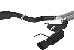MBRP S7275BLK 3" Cat Back, Dual Split Rear, Race Version Exhaust System with 4.5" Tips (Black Coated)