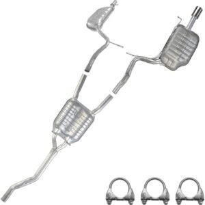 Northeastern Exhaust - Stainless Steel Direct fit Resonator Pipe Muffler Exhaust System Kit compatible with 2005-2009 Audi A4 Quattro 2.0L -...