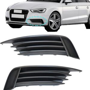 2013-2017 AUDI A3/S3 8V FRONT LEFT & RIGHT LOWER BUMPER FOG LIGHT GRILLES | PAIR 8V58076829B9