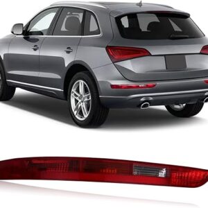 Rear Bumper Brake Tail Light Kit Compatible with Audi Q5 SUV 2018-2023 Left Driver Side Lower Rear Tail Fog Lamp Replace (Left driver side)
