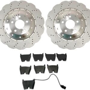 Replacement Disc Brake Pad and Rotor Kit - Front (365mm) (Wavy) fits Audi