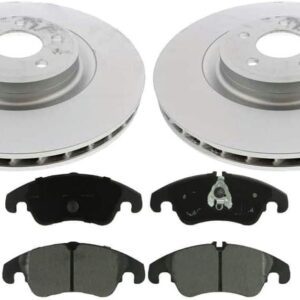 Replacement Front Brake Kit 345mm Rotors Semi-Metallic Pad Set for Audi S4 S5
