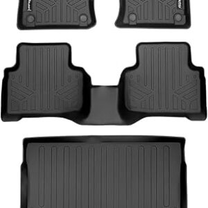 SMARTLINER Custom Floor Mats and Cargo Liner Set Black Compatible with 2019-2022 Audi Q3