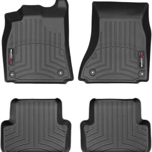 WeatherTech Custom Fit FloorLiners for Audi Allroad, A4, S4-1st & 2nd Row (44212-1-2), Black